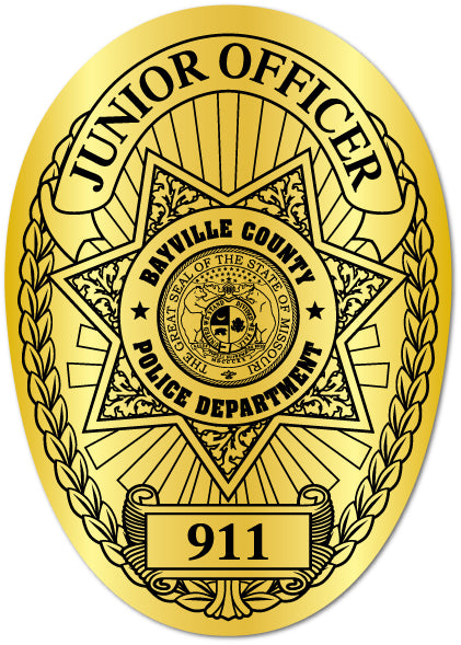 500+ Custom Police Stickers - Cop Stickers - Free Proofs Before Printing - #112 - Gold Foil, Silver Foil and White Gloss Stickers!
