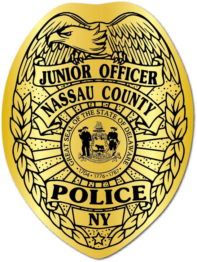 Junior Officer Police Stickers - 500+ Custom Police Badge Stickers - Free Proofs Before Printing - Gold/Silver/White | StickerShopLaw.com