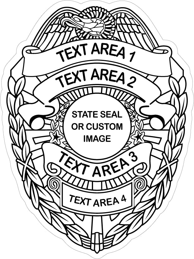Custom Police Badge Stickers