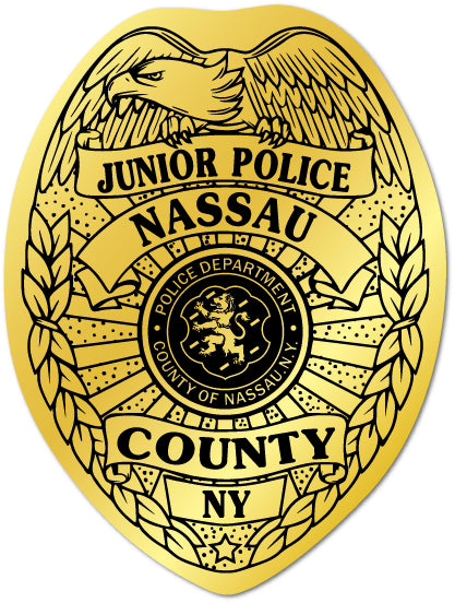 Junior Officer / Junior Police Kids Badge Gold Stickers (Item #101)