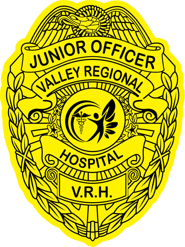 Junior Officer / Junior Police Hospital Badge Stickers (Item #109)