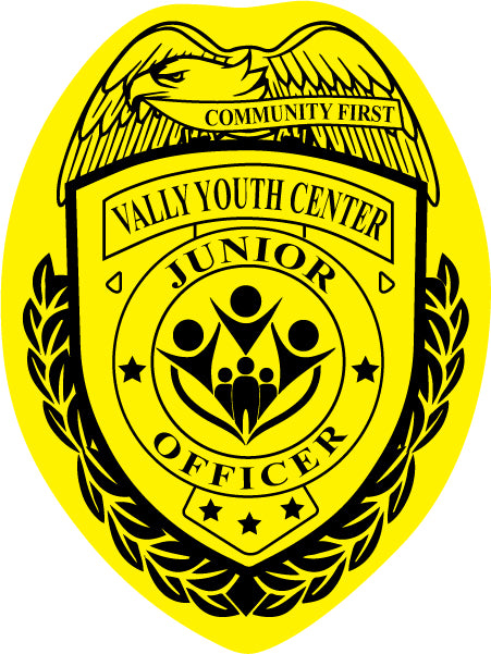 Badge Sticker with Junior Officer text with Eagle and Ribbon