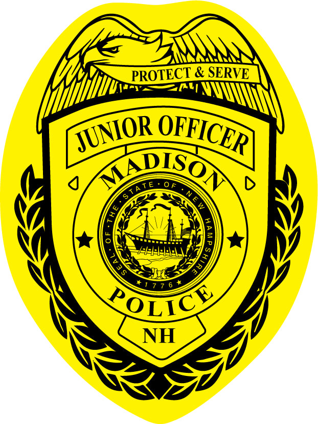 Badge Sticker with Junior Officer text with Eagle and Ribbon