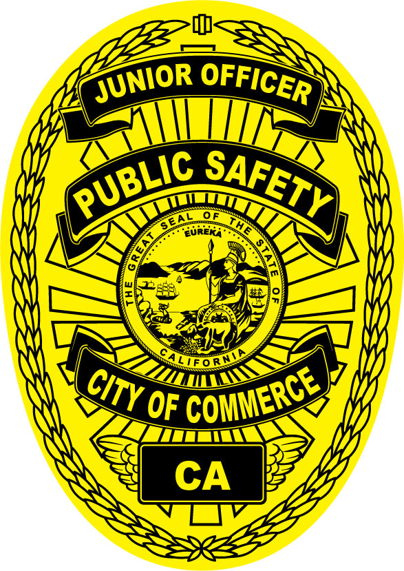 Customized Junior Officer / Junior Police Oval Badge Stickers (Item #105)