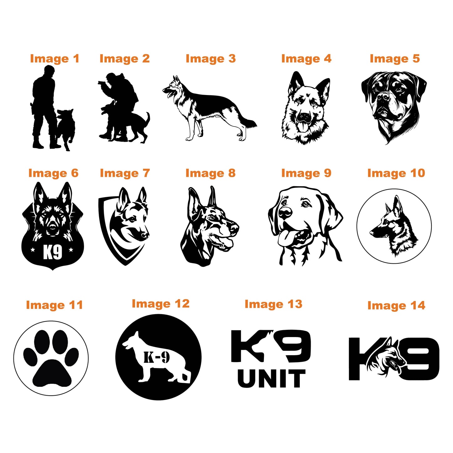 K-9 Police Stickers (Item #1101)