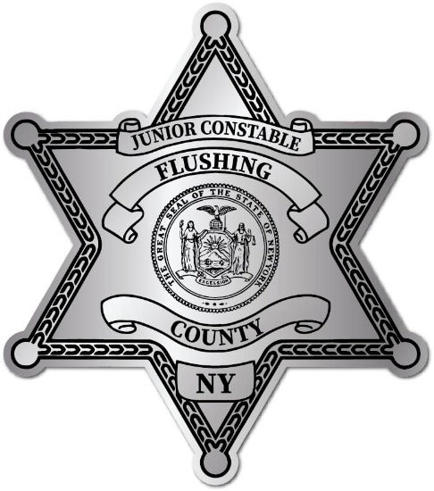Silver Junior Constable Badge Sticker