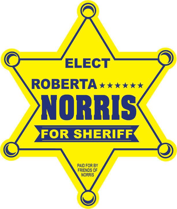 Election Stickers County Sheriff 6pt. Sheriff Star Vote Badge