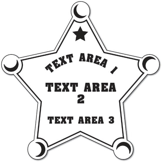 Junior Deputy Sheriff Star Badge Stickers (Item #203)