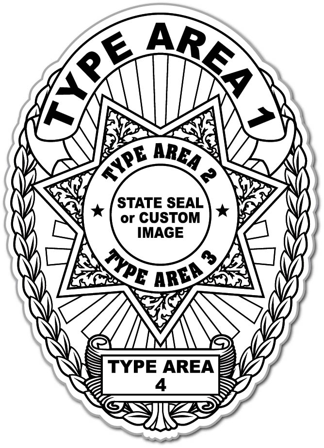 500+ Custom Police Stickers - Cop Stickers - Free Proofs Before Printing - FREE SHIPPING - Gold Foil, Silver Foil and White Gloss Stickers!