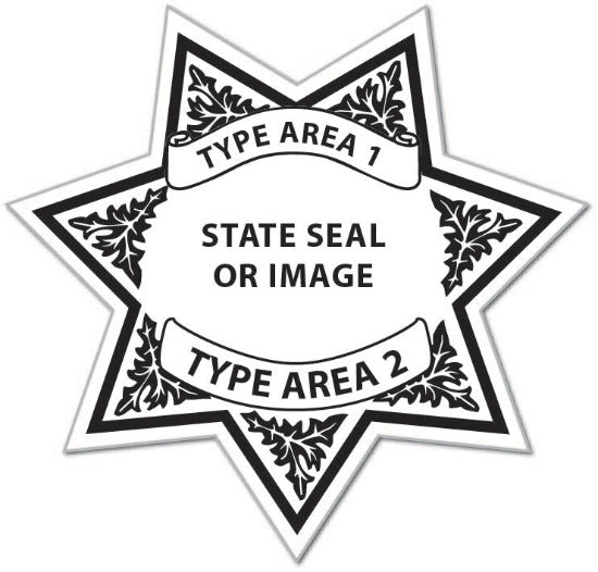 Jr. Trooper Sheriff Star Stickers (Item #216)