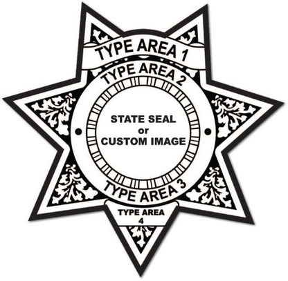 7pt. Junior Deputy Sheriff Star Stickers (Item #217)