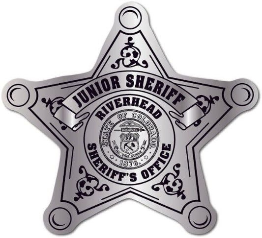 Silver Junior Sheriff Sheriff's Office Deputy 5pt. Star Badge 