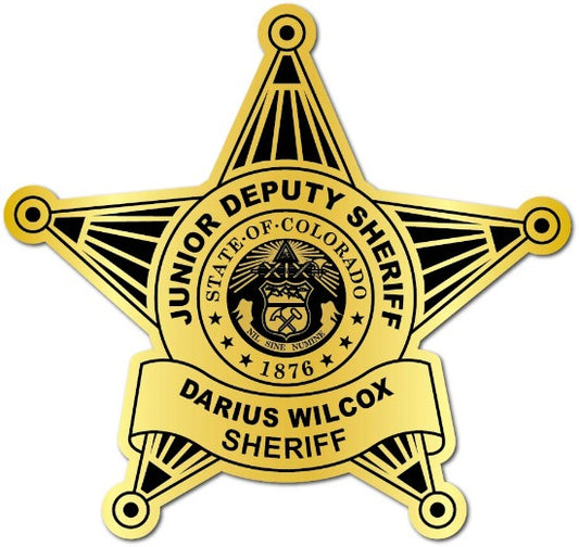 Gold Foil Junior Deputy Sheriff's Officer Sticker