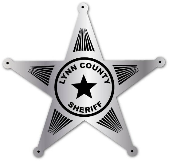 Silver Foil Sheriff Star Sticker Jr. Deputy