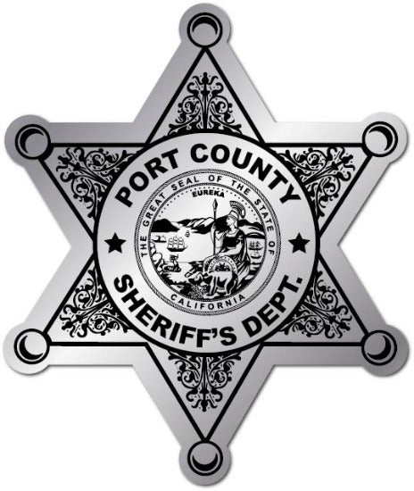 Silver Foil Jr. Deputy Sheriff Star Stickers 