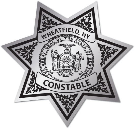 Silver 7PT. Sheriff Star Constable Badge Sticker 