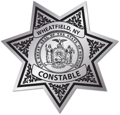 Silver 7PT. Sheriff Star Constable Badge Sticker 