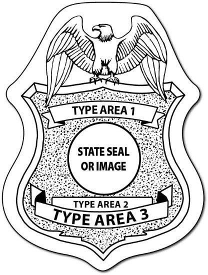 Template Custom EMT Service Badge Sticker 