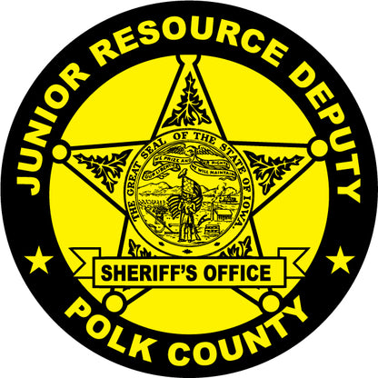 Yellow Circle Sheriff Sticker Junior Deputy 