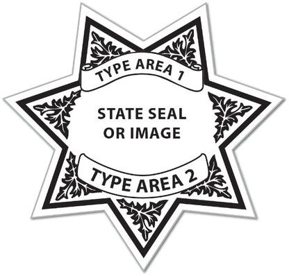 Constable Template Custom Sticker Badge Design