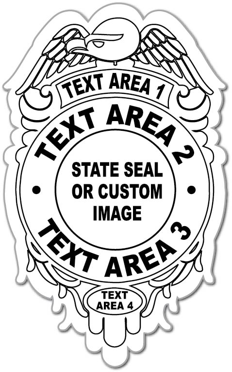 Animal Control Badge Custom Text Template