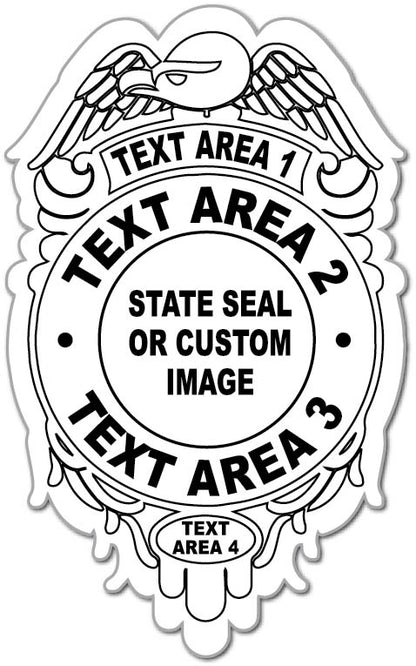 Animal Control Badge Custom Text Template
