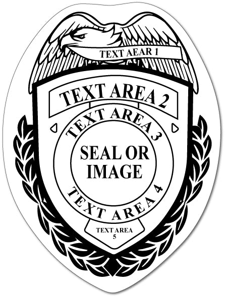 K9 Unit Police Junior Deputy Badge Text Custom