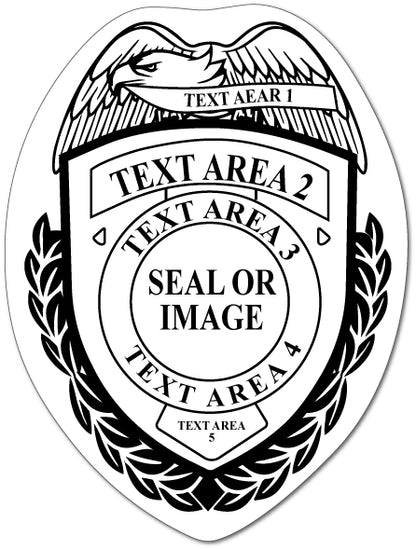 K9 Unit Police Junior Deputy Badge Text Custom