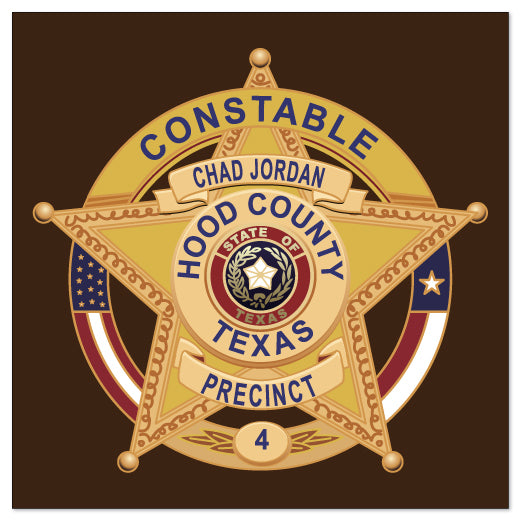 Custom Multi-Color Sheriff Star Badge Constable