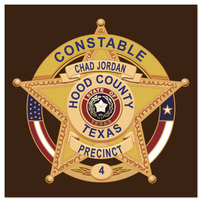 Custom Multi-Color Sheriff Star Badge Constable