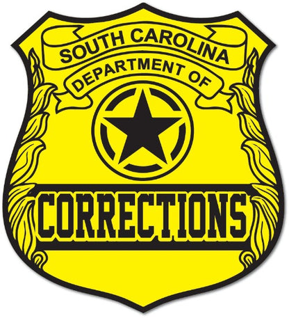 Yellow Corrections Badge Sticker