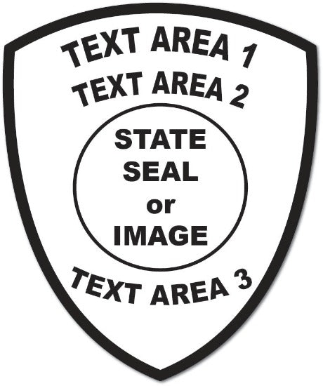 Text Template Custom Firefighter Shield Sticker