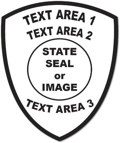 Text Template Custom Firefighter Shield Sticker