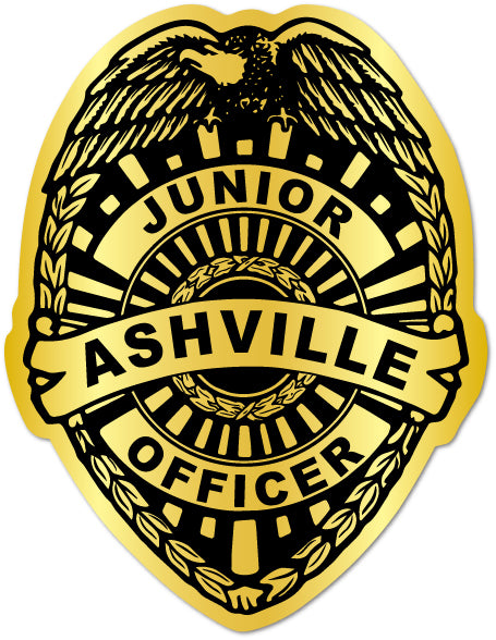 Junior Officer Custom Gold Badge Sticker Police Department