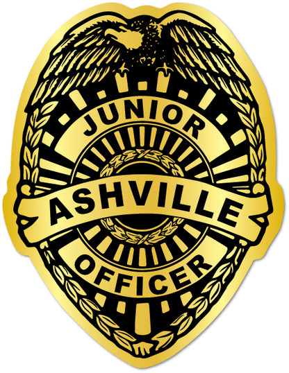 Junior Officer Custom Gold Badge Sticker Police Department