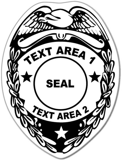 Text Template Custom K9 Unit Police Department Badge 