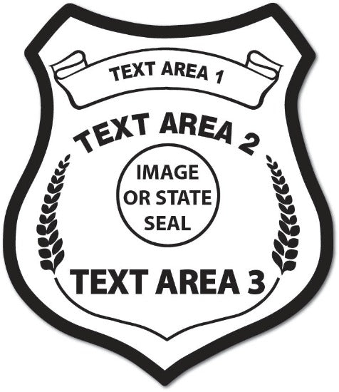 Custom Template Badge Shield Police Department Jr. Police