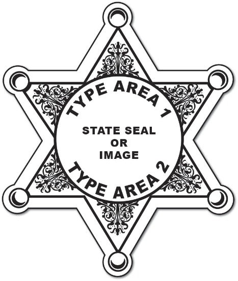 Custom Junior Trooper Badge Star Sticker