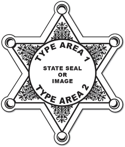 Custom Junior Trooper Badge Star Sticker