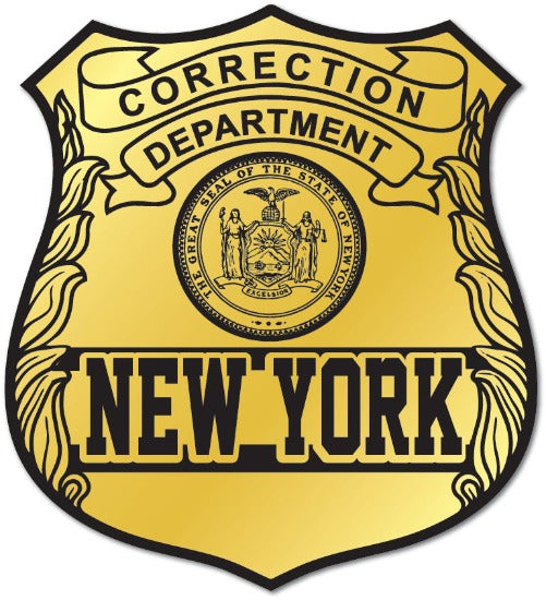 Gold Custom Department of Corrections Badge