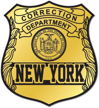 Gold Custom Department of Corrections Badge