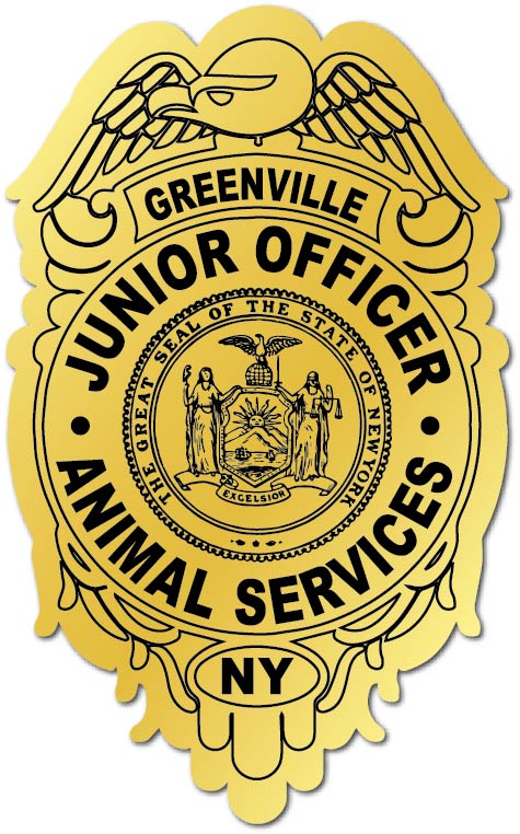 Gold Animal Services Junior Officer Badge Custom Sticker