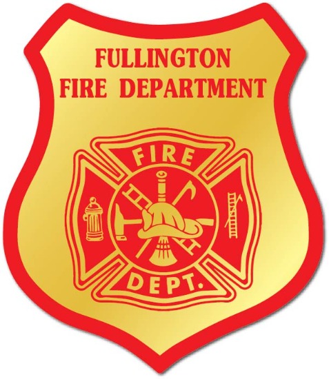 Junior Firefighter Chief Fire Department Gold Badge 
