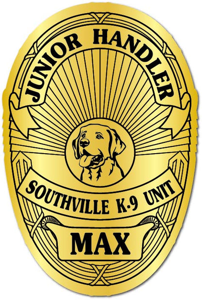 Gold Custom K9 K-9 Unit Police Department Badge Sticker