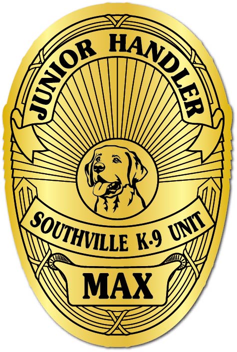 Gold Custom K9 K-9 Unit Police Department Badge Sticker