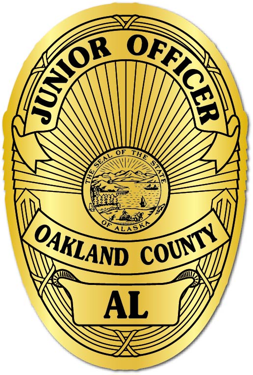 Gold Junior Officer Badge Custom Stickers 
