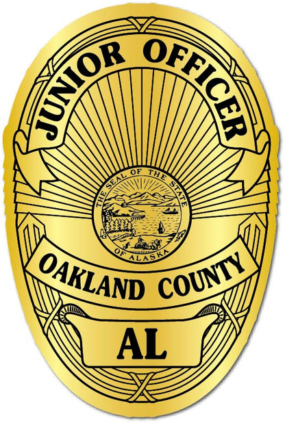 Gold Junior Officer Badge Custom Stickers 