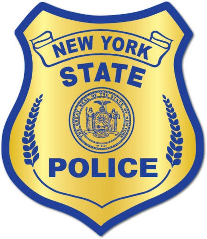 State Police Department Gold Badge Custom Sticker Shield