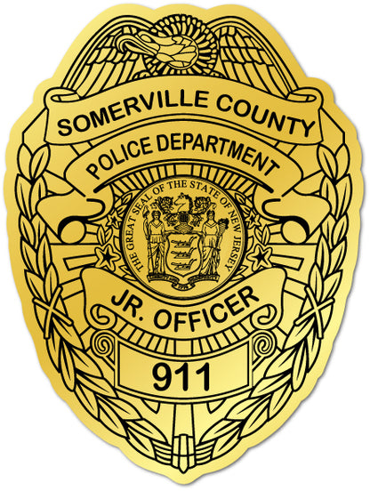 Jr. Officer Police Badge Stickers