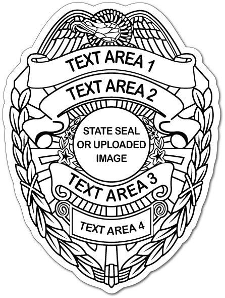Custom Police Badge Stickers 